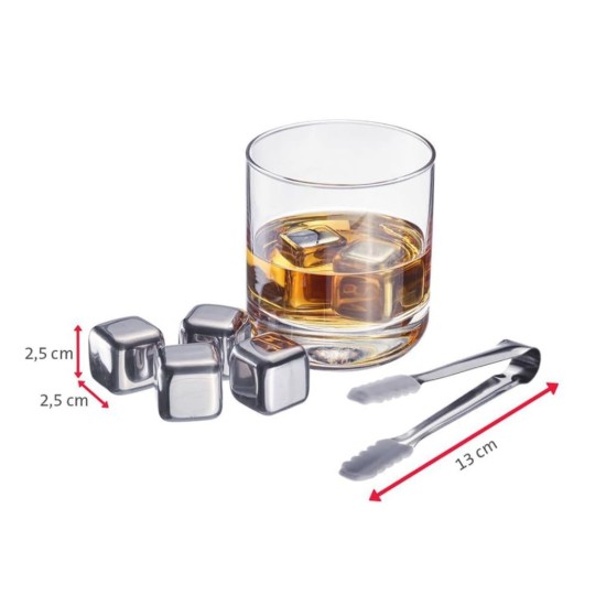 Set di 6 cubetti refrigeranti e pinze, acciaio inossidabile - Westmark
