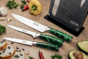 7-delige Rockingham Forge Sunrise messenset, Emerald Green - Grunwerg