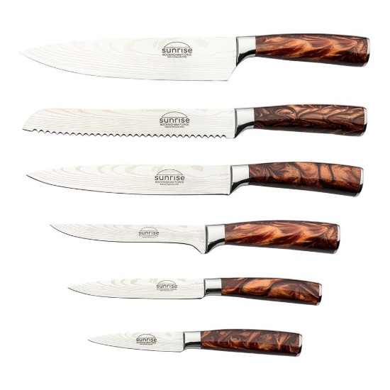 7-delige Rockingham Forge Sunrise messenset, Amber - Grunwerg