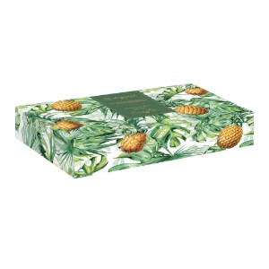 Kom, porselein, ananasvorm, 30 x 19 cm, Geelgroen - Easy Life