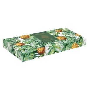 Serveerschaal, porselein, ananasvorm, 36 x 21,5 cm, Geelgroen - Easy Life