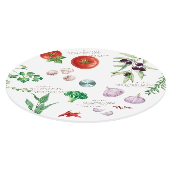Roterende glasfad, 32 cm, "HOME & KITCHEN" - Easy Life