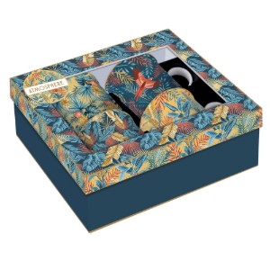 Set of 4 porcelain mugs, 300ml, "Atmosphere Equatorial" - Easy Life