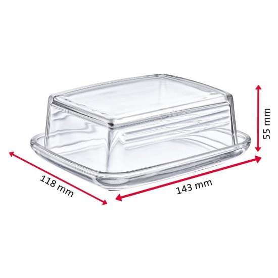 Piatto per burro, in vetro, 14,3 x 11,8 cm - Westmark