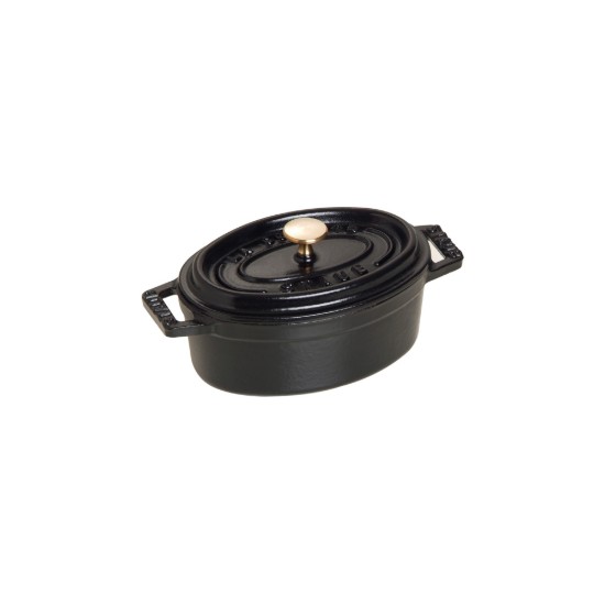 Ovalus mini Cocotte, ketaus, 11cm/0.25L, Black - Staub
