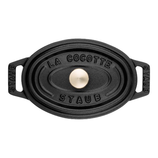Ovalus mini Cocotte, ketaus, 11cm/0.25L, Black - Staub