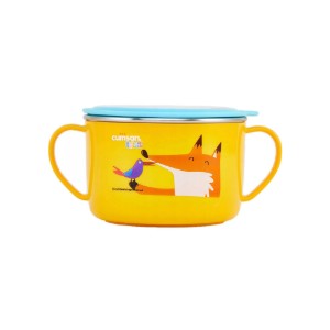 Stainless steel bowl, 650 ml, yellow, "Infant" - Cuitisan