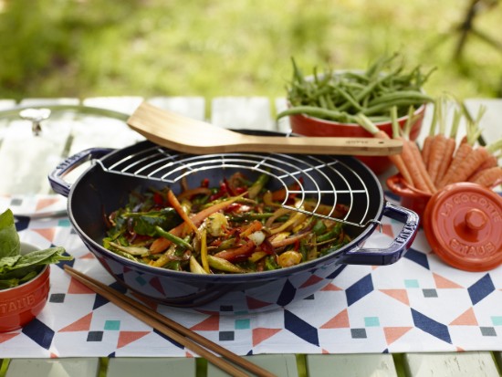 Padella wok, ghisa, 30cm, Dark Blue - Staub