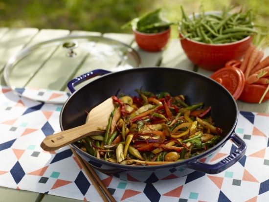 Padella wok, ghisa, 30cm, Dark Blue - Staub