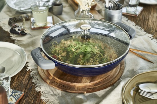 Padella wok, ghisa, 30cm, Dark Blue - Staub