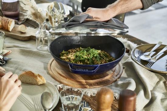 Padella wok, ghisa, 30cm, Dark Blue - Staub