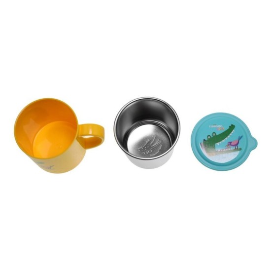 Mug en acier inoxydable, 300 ml, jaune, "Infant" - Cuitisan