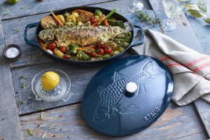 Ovale kookschaal, gietijzer, 33cm/2,8L, "La Mer" - Staub