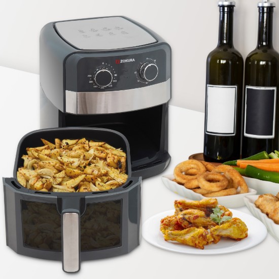 Heteluchtfriteuse, 6,3L, 1350W - Zokura