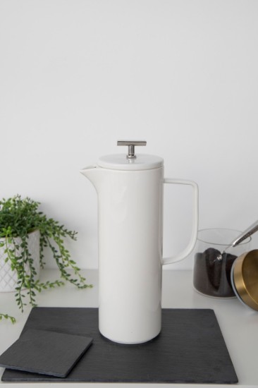 Kaffeemaschine, Keramik, 1,2 l, Weiß - La Cafetière