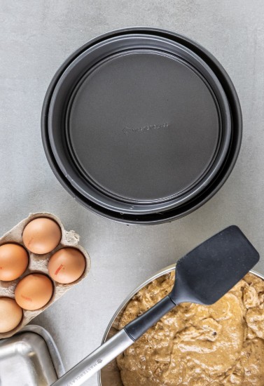 Sett med 2 runde kakebakker, stål - Kitchen Craft