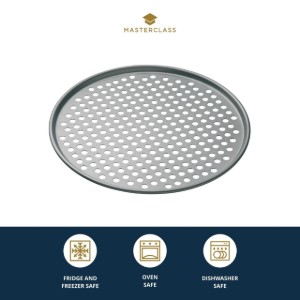 Pizzaplaat, geperforeerd, 33 cm, staal - van Kitchen Craft