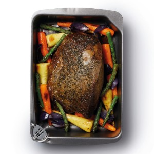 Vassoio bistecca, 34 x 23 cm, acciaio al carbonio - di Kitchen Craft