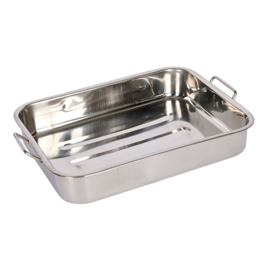 Edelstahltablett mit abnehmbarem Grill, 38 x 27,5 cm - von Kitchen Craft