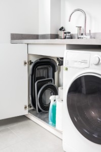 Cesto portabiancheria pieghevole, polipropilene, 60,5 x 40 cm, “Smart Space” - Kitchen Craft