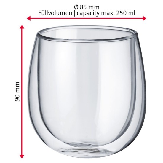 Set of 2 double-walled beakers, 250 ml - Westmark 
