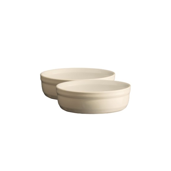 Set med 2 Creme Brulee-plattor, keramik, 12 cm, Clay - Emile Henry