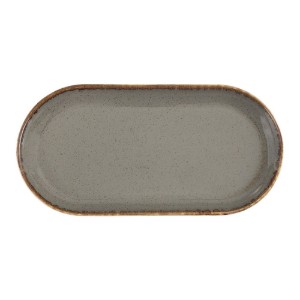 Piatto ovale Alumilite Seasons, 30 cm, Grigio scuro - Porland  