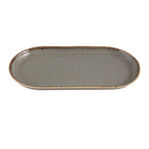 Piatto ovale Alumilite Seasons, 30 cm, Grigio scuro - Porland  