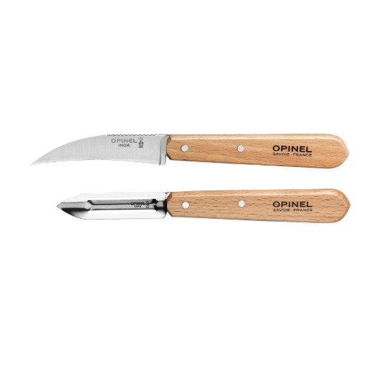 Set 2 pezzi per pelare le verdure, acciaio inox, "Les Essentiels" - Opinel