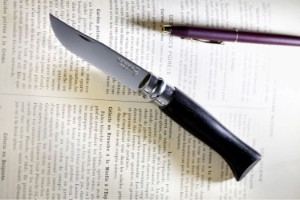 Coltello tascabile N°08, acciaio inox, 8,5 cm, "Tradition Luxe", Ebony - Opinel