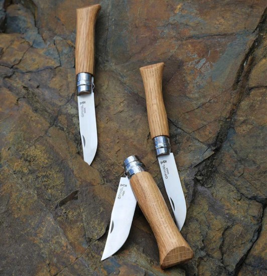 Zakmes N°09, roestvrij staal, 9cm, "Tradition Luxe", Oak - Opinel
