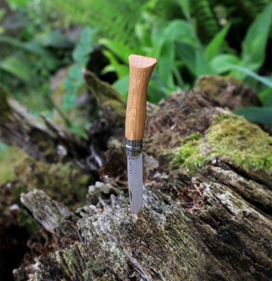 Zakmes N°09, roestvrij staal, 9cm, "Tradition Luxe", Oak - Opinel