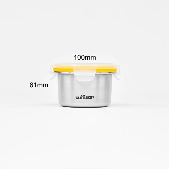 Runde matoppbevaringsbeholdere, rustfritt stål, 200 ml, "Infant" - Cuitisan