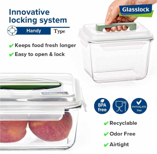 Frischhaltedose „Handy“, 3700 ml, aus Glas – Glasslock