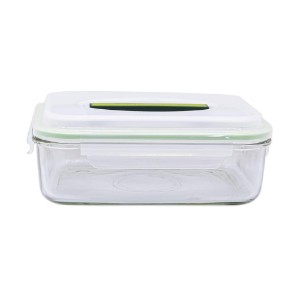 Food storage container with handle, "Handy" range, 2000 ml, made from glass - Glasslock