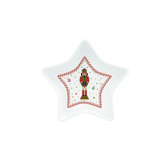 Stjerneformet skål, porcelæn, 15 cm, "Nutcracker Twist" - Easy Life
