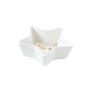 Ciotola a forma di stella da 15 cm, "CHRISTMAS LIGHTS", porcellana - Easy Life