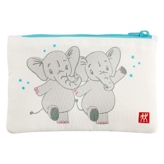 Children's manicure set, 3 pieces, leather case, elephant pattern - Zwilling PREMIUM