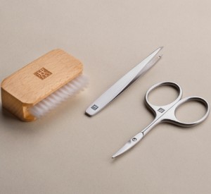 Children's manicure set, 3 pieces, leather case, elephant pattern - Zwilling PREMIUM