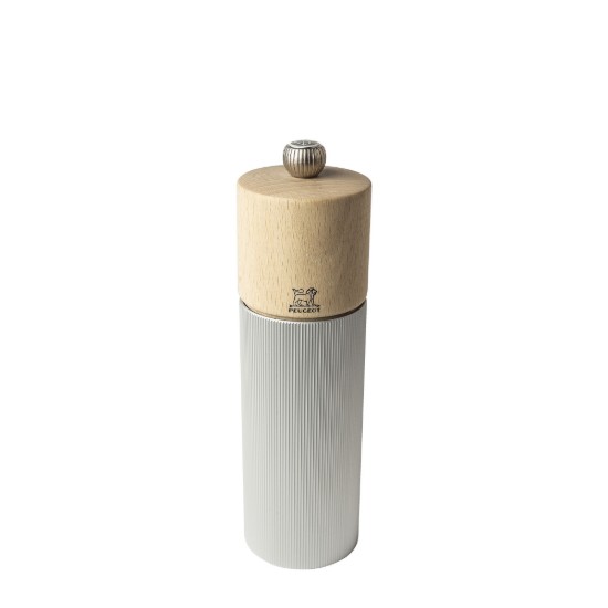 Salt grinder, 18 cm, "Line", Aluminium - Peugeot