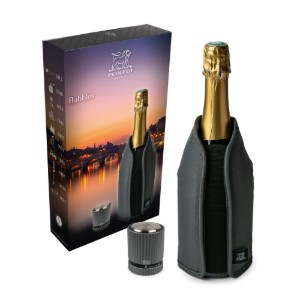Set tappo champagne e manicotto refrigerante, "Bubbles" - Peugeot