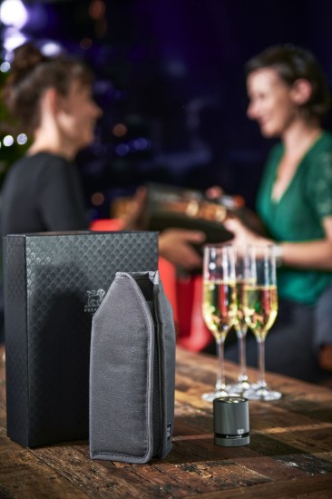 Set champagnestopper en koelhoes "Bubbles" - Peugeot
