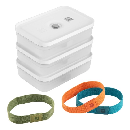 3-piece vacuum-sealing lunch box set, plastic, "FRESH & SAVE" - Zwilling