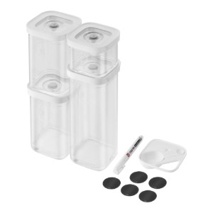 Storage container set, 6 pieces, with accessories, plastic, "Cube" - Zwilling