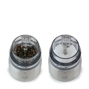 Set of 2 electric salt and peppercorn grinders, 16 cm, "Daman U'Select" - Peugeot