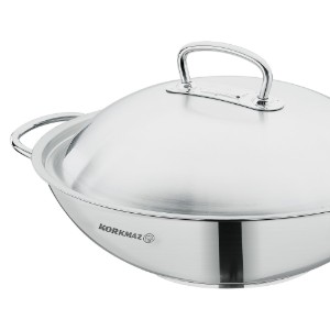 Wok pan, stainless steel, 32 cm / 5.2 L, "Proline" - Korkmaz