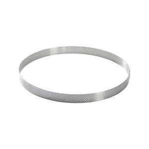 Stampo per crostate traforato, acciaio inox, 24,5 cm - marchio "de Buyer".