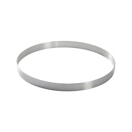 Geperforeerde taartvorm, RVS, 24,5 cm - merk "de Buyer"