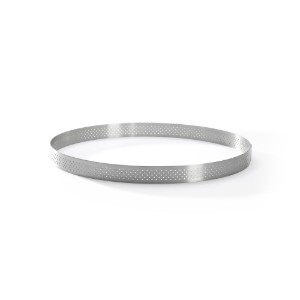 Stampo per crostate traforato, acciaio inox, 24,5 cm - marchio "de Buyer".