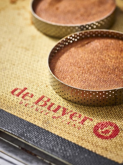 Geperforeerde taartvorm, roestvrij staal, 10,5 cm - merk "de Buyer"